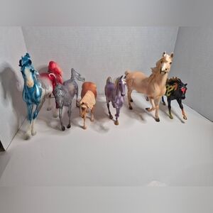 Breyer Multi-Color Horse Toy Figures - Blue, Red, Silver, Purple, Tan, Black